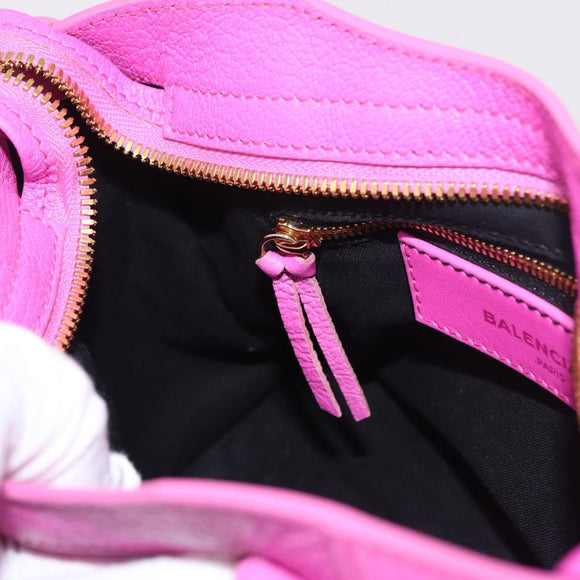 BALENCIAGA Classic Metallic Edge Mini City 2way Pink 390160 Auth 185358SAM