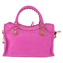BALENCIAGA Classic Metallic Edge Mini City 2way Pink 390160 Auth 185358SAM-2