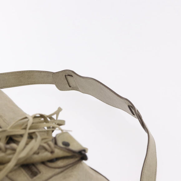 BALENCIAGA Tzigie Hand Bag Leather 2way Beige 128523 Auth 185359V