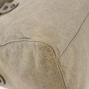 BALENCIAGA Tzigie Hand Bag Leather 2way Beige 128523 Auth 185359V-14