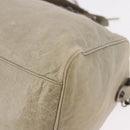 BALENCIAGA Tzigie Hand Bag Leather 2way Beige 128523 Auth 185359V-15