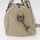 BALENCIAGA Tzigie Hand Bag Leather 2way Beige 128523 Auth 185359V-5