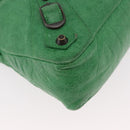 BALENCIAGA The City Hand Bag Leather 2way Green 103208 Auth 185361M-15