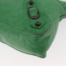BALENCIAGA The City Hand Bag Leather 2way Green 103208 Auth 185361M-16