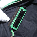 BALENCIAGA The City Hand Bag Leather 2way Green 103208 Auth 185361M-21