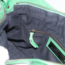 BALENCIAGA The City Hand Bag Leather 2way Green 103208 Auth 185361M-24
