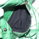 BALENCIAGA The City Hand Bag Leather 2way Green 103208 Auth 185361M-26