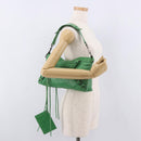 BALENCIAGA The City Hand Bag Leather 2way Green 103208 Auth 185361M-27