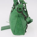 BALENCIAGA The City Hand Bag Leather 2way Green 103208 Auth 185361M-4