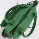 BALENCIAGA The City Hand Bag Leather 2way Green 103208 Auth 185361M-6