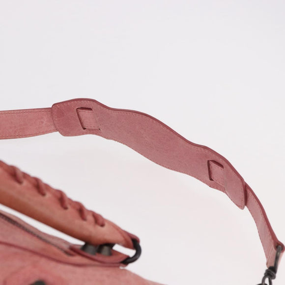 BALENCIAGA The First Hand Bag Leather 2way Pink 103208 Auth 185362V