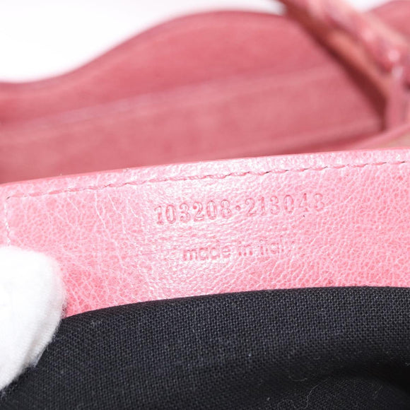 BALENCIAGA The First Hand Bag Leather 2way Pink 103208 Auth 185362V