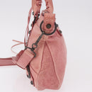 BALENCIAGA The First Hand Bag Leather 2way Pink 103208 Auth 185362V-4