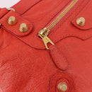 BALENCIAGA The First Hand Bag Leather 2way Orange Gold 285433 Auth 185363V-19