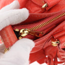 BALENCIAGA The First Hand Bag Leather 2way Orange Gold 285433 Auth 185363V-20