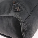 BALENCIAGA The City Hand Bag Leather 2way Black 115748 Auth 185364SAM-12