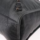 BALENCIAGA The City Hand Bag Leather 2way Black 115748 Auth 185364SAM-13