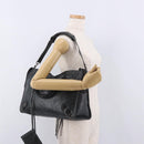 BALENCIAGA The City Hand Bag Leather 2way Black 115748 Auth 185364SAM-28
