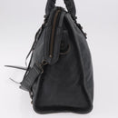 BALENCIAGA The City Hand Bag Leather 2way Black 115748 Auth 185364SAM-4
