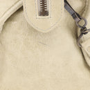 BALENCIAGA The City Hand Bag Leather 2way Ivory 115748 Auth 185365V-6