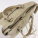 BALENCIAGA The City Hand Bag Leather 2way Ivory 115748 Auth 185365V-8