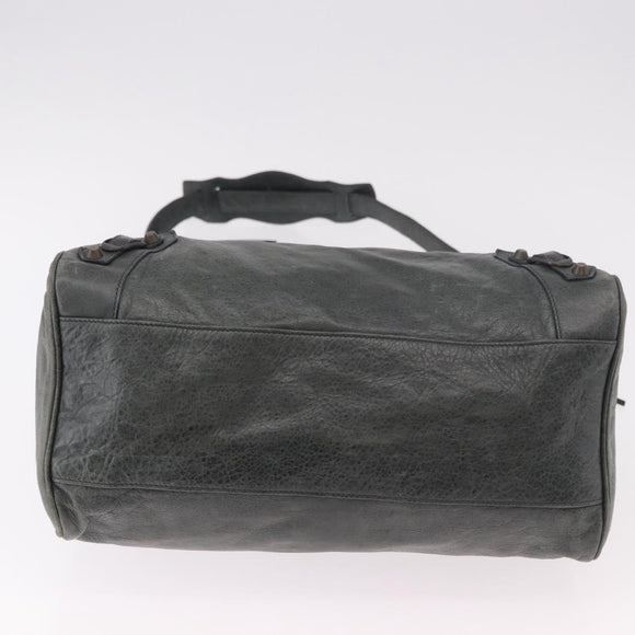 BALENCIAGA Vero Hand Bag Leather 2way Gray 235216 Auth 185366V