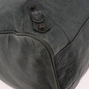 BALENCIAGA Vero Hand Bag Leather 2way Gray 235216 Auth 185366V-16