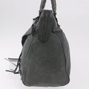 BALENCIAGA Vero Hand Bag Leather 2way Gray 235216 Auth 185366V-3