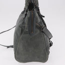 BALENCIAGA Vero Hand Bag Leather 2way Gray 235216 Auth 185366V-4