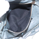 BALENCIAGA The City Bag Leather 2way Light Blue Gold Silver 115748 Auth 185367V-25