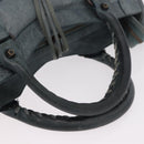BALENCIAGA The City Bag Leather 2way Light Blue Gold Silver 115748 Auth 185367V-7