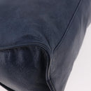 BALENCIAGA The Giant City Hand Bag Leather 2way Navy Gold 173084 Auth 185368SAM-14
