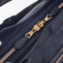 BALENCIAGA The Giant City Hand Bag Leather 2way Navy Gold 173084 Auth 185368SAM-17