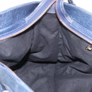 BALENCIAGA The Giant City Hand Bag Leather 2way Navy Gold 173084 Auth 185368SAM-21