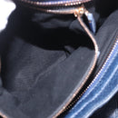 BALENCIAGA The Giant City Hand Bag Leather 2way Navy Gold 173084 Auth 185368SAM-23