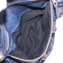 BALENCIAGA The Giant City Hand Bag Leather 2way Navy Gold 173084 Auth 185368SAM-24