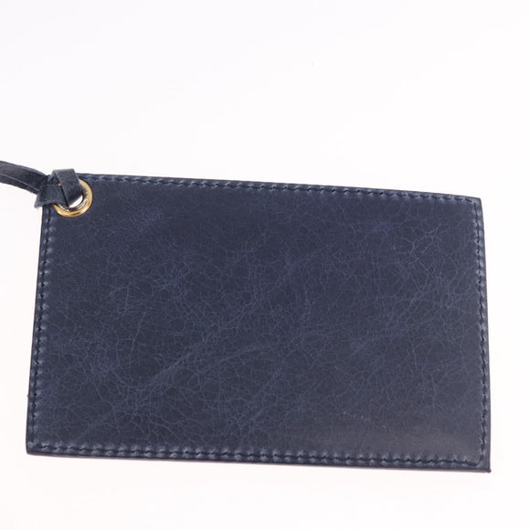 BALENCIAGA The Giant City Hand Bag Leather 2way Navy Gold 173084 Auth 185368SAM