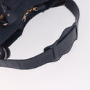 BALENCIAGA The Giant City Hand Bag Leather 2way Navy Gold 173084 Auth 185368SAM-9