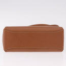 GUCCI Bamboo Hand Bag Leather 2way Brown Gold Auth 185369-5