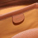 GUCCI Bamboo Hand Bag Leather 2way Brown Gold Auth 185369-20