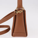 GUCCI Bamboo Hand Bag Leather 2way Brown Gold Auth 185369-3