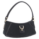 GUCCI GG Canvas Shoulder Bag Black Gold 130939 Auth 185370V-1