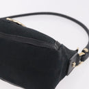 GUCCI GG Canvas Shoulder Bag Black Gold 130939 Auth 185370V-16