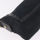 GUCCI GG Canvas Shoulder Bag Black Gold 130939 Auth 185370V-17