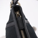 GUCCI GG Canvas Shoulder Bag Black Gold 130939 Auth 185370V-9