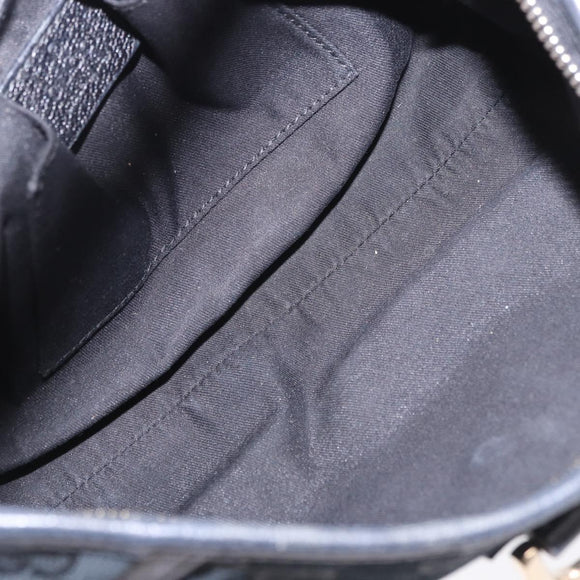 GUCCI GG Canvas Shoulder Bag Black Gold 130939 Auth 185370V