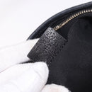 GUCCI GG Canvas Shoulder Bag Black Gold 130939 Auth 185370V-11