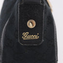 GUCCI GG Canvas Shoulder Bag Black Gold 130939 Auth 185370V-5