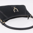 GUCCI GG Canvas Shoulder Bag Black Gold 130939 Auth 185370V-7