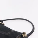 GUCCI GG Canvas Shoulder Bag Black Gold 130939 Auth 185370V-14
